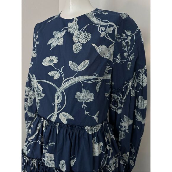 ERDEM Tiered floral-print cotton-poplin mini dress - Picture 6 of 11